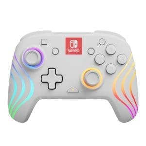 PDP Offizieller Afterglow Wave Wireless Controller Nintendo Switch – Weiß