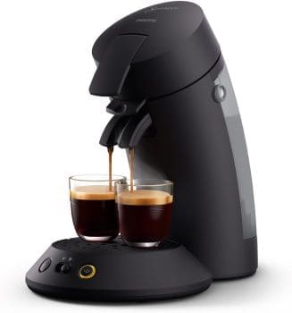 PHILIPS Senseo Original Plus Kaffeepadmaschine – Kaffeestärkewahl, Coffee Boost Technologie, Umweltfreundlich, Zwei-Tassen-Funktion, 0,7L Wassertank, Schnelles Aufheizen, samtige Crema (CSA210/60)