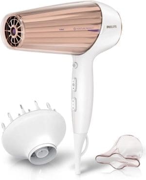 Philips MoistureProtect Haartrockner – 2300 W, Ionisierungsfunktion, 6 Hitze- und Geschwindigkeitsstufen, inkl. Diffusor & Stylingdüse (Modell HP8280/00)