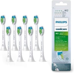 Philips Sonicare HX6068/12 Zahnbürstenköpfe, optimales Weiß, entfernt bis zu 2 x mehr Verfärbungen, RFID-Chip, Standard, 8er-Pack, weiß