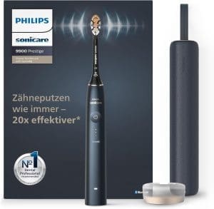 Philips Sonicare Prestige 9900 Unsere fortschrittlichste elektrische Zahnbürste HX9992/12 mit SenseIQ All-in-One-Bürstenkopf. Künstliche Intelligenz in der Philips Sonicare App. Farbe: Mitternachtsblau