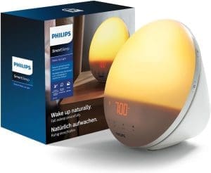 Philips Wake-up Light, Coloured Sunrise Simulation, 20 Light Levels, 7 Natural Sounds, Midnight Light (Model HF3531/01)