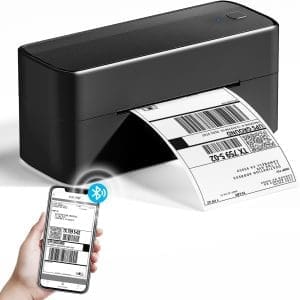 Phomemo Bluetooth Etikettendrucker, DHL Thermodrucker 4x6 Ettikettendrucķer, Bluetooth Etikettiergerät Label Printer für Barcode, Amazon, Etsy, Shopify, DHL, FedEx