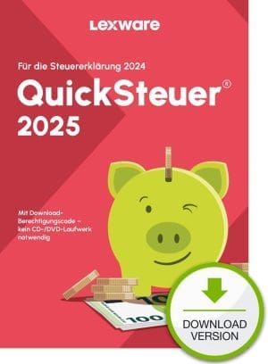 QuickSteuer 2025 (für Steuerjahr 2024) Private und gewerbliche Steuererklärung PC Aktivierungscode per E-Mail