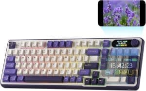 RK ROYAL KLUDGE S98 Mechanische Tastatur mit Smart Display & Knopf, Top Mount 96% Kabellose Mechanische Tastatur BT/2.4G/USB-C, Hot-Swap-fähig, Software-Unterstützung, Massiver Akku, 98 Tasten