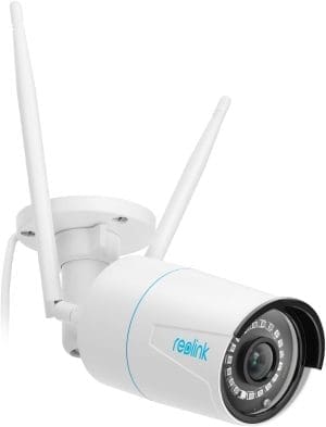 Reolink 5MP WLAN Kamera Outdoor, 2,4GHz/5GHz WLAN CCTV IP Kamera Aussen mit Person/Auto/Tiererkennung, IP67 Wetterfest, Nachtsicht, Bewegungsmelder, SD-Kartenslot, Zeitraffer, Außenkamera RLC-510WA