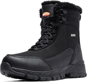 SHULOOK Winterstiefel Herren Wasserdicht Warm Gefüttert Schneestiefel Winterschuhe herren rutschfeste Hohe Wanderschuhe Herren Outdoor Schuhe Herren Winter für Wandern Arbeiten Camping