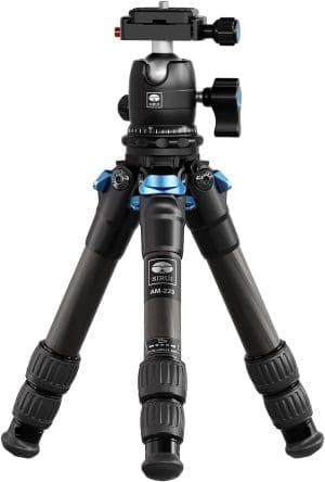 SIRUI AM223 Mini Camera Tripod Stativ,Klein Reisestativ Kamerastativ,Carbon Ministativ Tischstativ mit 360 B-00K Kugelkopf und Arca Swiss Schnellwechselplatte für DSLR,belastbar bis 15kg