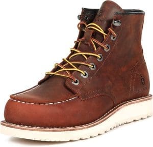 SL-Saint Herren Arbeitsstiefel Weiche Moc Toe Klassische Knöchel Mode Casual 6'' Keilsohle Schuhe