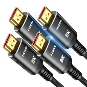 SNOWKIDS HDMI 2.1 Kabel 3Meter 2 Stück, 10K 8K HDMI Kabel 48Gbps Highspeed 8K@60Hz Ultra HD HDMI Kabel 4K@120Hz HDR 10, HDCP 2.2&2.3, RTX 3080 eARC Kompatibel mit PS5 TV X-Box Projektor