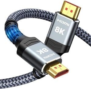 SNOWKIDS HDMI 2.1 Kabel 5M 8K, 2.1 48Gbps Highspeed 8K@60Hz HDMI Kabel 4K@120Hz 7680P DTS: X, HDCP 2.2&2.3, HDR 10, eARC, kompatibel mit PS5 X-BOX