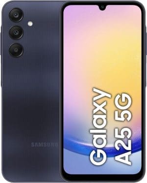 Samsung Galaxy A25 5G Smartphone, Simlockfrei ohne Vertrag, Android-Handy, 128 GB, Schnellladefunktion, 50-MP-Kamera, Blau Schwarz, 30 Monate Herstellergarantie (Exklusiv auf Amazon) (Deutsche Version)