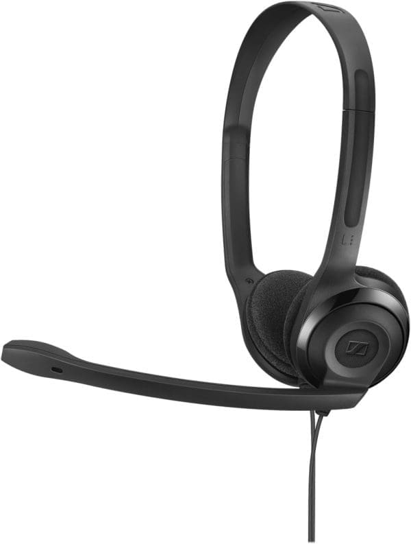 Sennheiser PC 3 Chat - Langlebiges On-Ear Headset PC, Kopfhörer mit Kabel, Rauschunterdrückendes Mikrofon, Einfach zu verbinden, Stereosound, Für Online-Anrufe, -Unterricht und Gaming, Schwarz