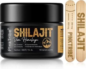 Shilajit Reines Himalaya Shilajit-Harz, Gold Qualität und Original, Ayurvedische Kräuter, Vegan (1er Pack)