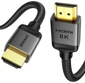 Silkland 10K 8K HDMI 2.1 Kabel 30 cm, HDMI Kabel 4K@144Hz/120Hz 8K@60Hz,eARC, HDR10, Dolby Atmos, 48Gbps, HDCP 2.2&2.3 für HDTV/Soundbar/PS5/Blu-ray/Beamer/Laptop/Display/ TV-Box/PC