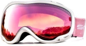 Snowledge Skibrille Damen und Herren Snowboardbrille Doppel-Objektiv OTG UV400 Schutz Anti-Beschlag Winddicht Ski Schutzbrille Helmkompatibel für Skifahren Motorrad Fahrrad Skaten