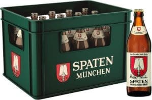 Spaten Münchner Hölle Flaschenbier, Mehrweg im Kasten, Helles Bier aus München (20 x 0,5 l)