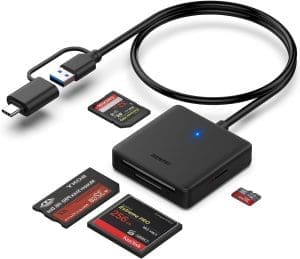 Speicherkartenleser, BENFEI 4 in 1 USB USB-C auf SD Micro SD MS CF Kartenleser Adapter