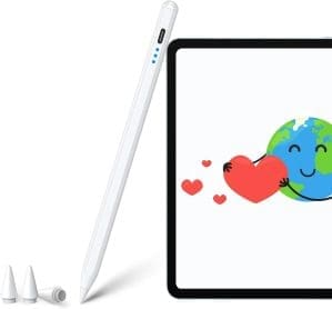 Stift für iPad (2018-2024) mit hoher Präzision, Schnellladefunktion, kompatibel mit iPad Pro 13''/12,9''/11'', iPad 10/9/8/7/6, iPad Mini 7/6/5 , iPad Air 5/4/3, iPad Pro M4, iPad Air M2