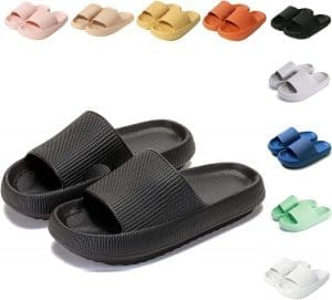 Sumvov Cozyslides Original Damen Schlappen 100% EVA Super Weich Rutschfest Badeschuhe Cozislides Original Hausschuhe Damen