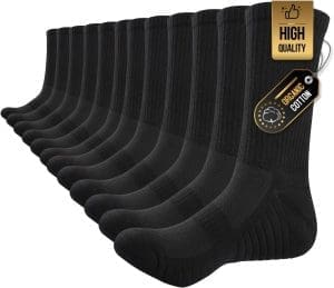 TANSTC Sneaker Socken Herren Damen 43-46 39-42 47-50 35-38 Baumwolle Laufsocken Atmungsaktiv Weich Lange Warm rutschfest Sportsocken Wandersocken 6 Paar