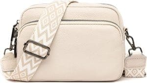 TIAASTAP Damen-Handy-Umhängetasche aus echtem Leder, Umhängetasche, Damen-Handytasche für Umhängetasche, Damen, kleine moderne Taschen mit breitem Schultergurt und 3 Fächern