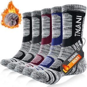 TIBISI Socken Herren Damen Wandersocken Arbeitssocken Sportsocken Tennissocken Laufensocken Baumwolle Atmungsaktiv 5/6 paar