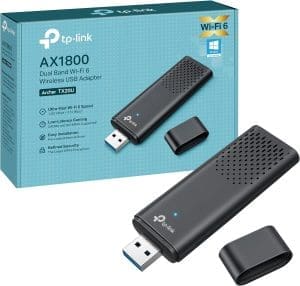 TP-Link Archer TX20U WLAN Stick Für PC, 𝐖𝐢𝐅𝐢 𝟔 AX1800 Dual Band, nur Kompatibel mit Windows 11/10, USB 3.0, MU-MIMO, OFDMA, WPA3-Verschlüsselung