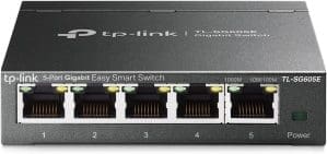 TP-Link TL-SG605E 5-Ports Gigabit Easy Smart Managed Netzwerk Switch (Plug-and-Play, Metallgehäuse, QoS, IGMP-Snooping, VLAN, zentrales Management, energieeffizient)