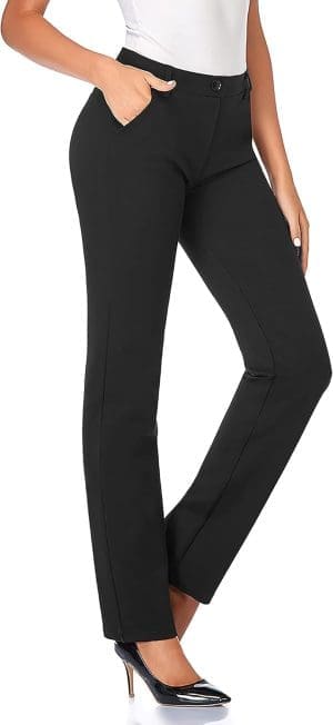 Tapata Damen 71cm/76cm/81cm/86cm Gerade Stretch-Hose mit Taschen Für Büro Geschäft Alltag, Tall/Lang/Regulär/Petite Hose