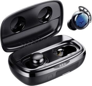 Tribit Bluetooth Kopfhörer, In Ear Kopfhörer Kabellos Bluetooth 5.3, Touch Control Kopfhörer mit 4 Mic ENC Rauschunterdrückung, IPX8 Wasserschutz, HiFi Stereo Ohrhörer für Arbeit und Studium, Schwarz