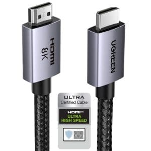 UGREEN HDMI 2.1 Kabel 10K 8K 60Hz 4K 240Hz 165Hz 144Hz 120Hz 48Gbit/s High Speed, HDMI Kabel 2.1 Ultra HD eARC HDR 10+ HDCP Dolby Vision VRR kompatibel mit Mac mini M4/PS5/ Xbox-Serie X/Laptop (0,5M)