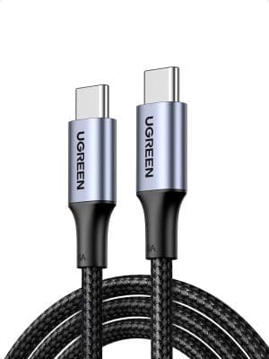 UGREEN USB C Kabel 100W PD 3.0 Ladekabel USB C Schnellladekabel 5A/20V PPS kompatibel mit iPhone 16/15, M3 MacBook Pro/Air, 2024 iPad Air, Galaxy S24 Ultra Pixel 9 Steam Deck usw. (2M, Space Grau)