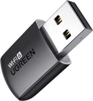 UGREEN WLAN Stick AX900 WiFi 6 Primärer WLAN-Adapter PC Dual Band 2,4G/5GHz, Internet Stick mit integriertem Treiber, WPA2-PSK-Verschlüsselung, kompatibel mit Windows 11/10.