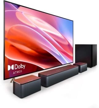 ULTIMEA 5.1 Dolby Atmos Soundbar, 3D Surround Sound System Soundbar für TV Geräte, Soundbar mit Subwoofer, TV Lautsprecher für Heimkino mit einstellbarem Bass, Poseidon D60-Serie, Modell 2023