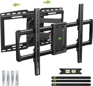 USX-MOUNT TV Wandhalterung Schwenkbar Neigbar für 32-90 Zoll TVs, Verschiebbares Design zur TV Zentrierung, Max. VESA 600x400mm, Fernseher Halterung bis zu 68,2kg