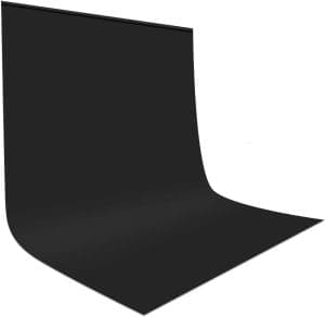 UTEBIT Fotostudio Hintergrund Schwarz 5 x 6,5 Fuß, faltbare Fotografie-Hintergründe 1,5 x 2 m, 100 % Polyester, faltenfrei, Fotoshooting-Hintergrundtuch, Fotohintergrund Musselin für Fotografie, Video und YouTube