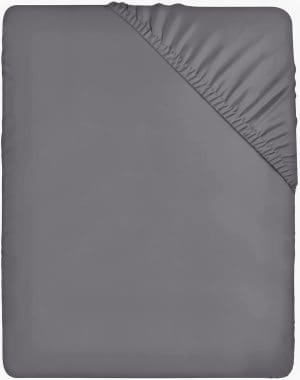 Utopia Bedding - Spannbettlaken 140x200cm - Grau - Gebürstete Polyester-Mikrofaser Spannbetttuch - 35 cm Tiefe Tasche