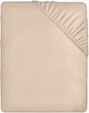 Utopia Bedding - Spannbettlaken 200x200cm - Beige - Gebürstete Polyester-Mikrofaser Spannbetttuch - 35 cm Tiefe Tasche