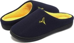 Vifuur Damen Herren Hausschuhe Memory Foam Pantoffeln Wolle-ähnlich Plüsch Futter Hohe Dichte Warmen Innen im Freien im Freien Anti-Rutsch-Gummisohle Slip auf Schuhe