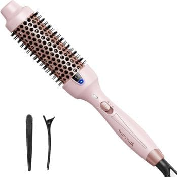 Wavytalk Thermobürste, Thermal Brush 38mm Ionische Lockenbürste erhitzt zur Erzeugung natürlicher Locken, Heiße Rundbürste für glatteres Aussehen, EU-Plug Dual-Spannung.