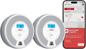 X-Sense WLAN-Rauch- und Kohlenmonoxidmelder mit austauschbarer Batterie, Smart Kombinationsmelder mit App, kompatibel mit der X-Sense Home Security-App, SC07-WX, 2er Set