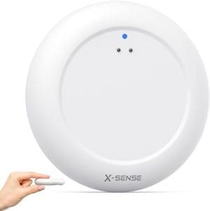 X-Sense Wassermelder WLAN, Smarter Wassermelder, mit App-Warnungen, wasserdicht nach IP67, Funk-Wassersensor für Küche, Bad, Keller, SBS50 Basisstation erforderlich, SWS0A 1 Stück