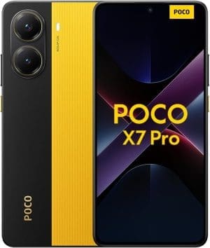 Xiaomi Poco X7 Pro Smartphone, 12+512GB, Gelb, 50MP Hauptkamera mit OIS, 6000mAh (typ.) Akku mit 90W HyperCharge, IP68, KI-Funktionen (Ladegerät Nicht enthalten)