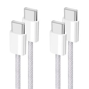 YISH USB C auf USB C Kabel: (2Stück 1M+1M) 60W USB C Schnellladekabel PD USB Typ C Ladekabel Nylon Datenkabel für iPhone 16 15 Pro Max Samsung Galaxy S24 S23 iPad Pro Sony MacBook Pro/Air Pixel Switch