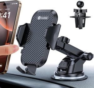 andobil Auto-Handyhalterung, Lüftungs- und Saugnapfhalterung, 3-in-1-Universal-Auto-Smartphone-Halterung für iPhone 11, 11 Pro, Samsung Galaxy Note 10/S10, Huawei, Xiaomi, LG usw.