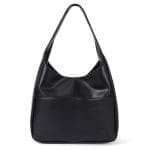 CUNGGI Tragetaschen für Damen große Umhängetasche Hobo Tote Bag aus veganem Kunstleder lässige Retro Schulterhandtasche für den täglichen Gebrauch (Schwarz)