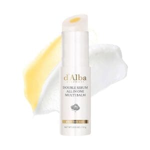 d'alba | Italian White Truffle Double Serum All-in-one Multi Balm, vegane Hautpflege, 3-in-1-Behandlung mit weißen Trüffeln zur Faltenverbesserung, Stick Eye Treatment Balm