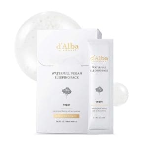 d'alba Italienisches White Truffle Waterfull Vegan Sleeping Pack 12 Stück, nicht abwaschbare Nachtserummaske