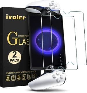 ivoler 2 Stück Schutzglas kompatibel für PlayStation Portal Remote Player, 9H Härte Schutzglas, Anti-Kratz, HD Klar, Anti-Bläschen, Anti-Fingerabdruck, PS5 Portal Schutzfolie